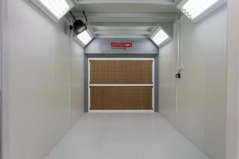 Mobiler Lackiercontainer