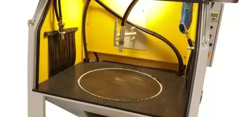 Drehteller automatisch Strahlkabine