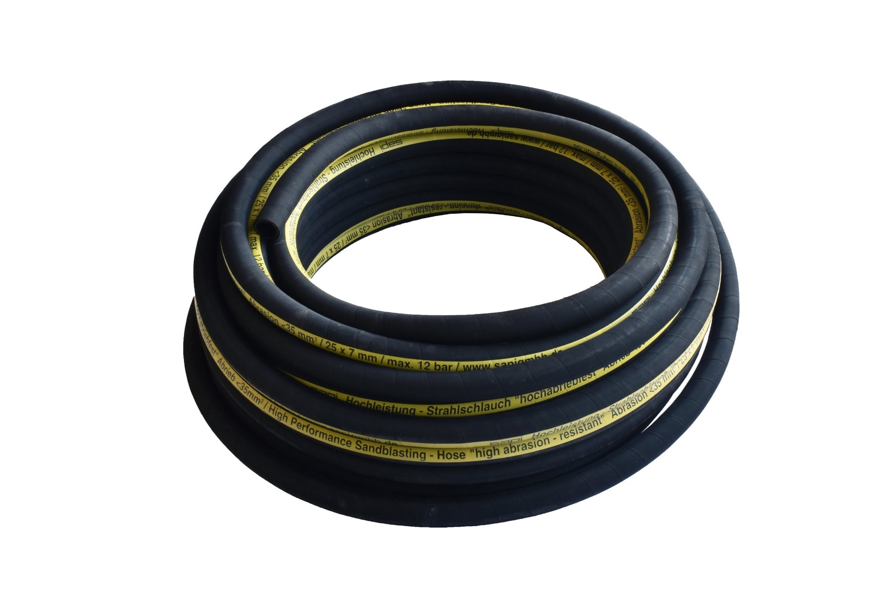 Professionele zandstraalslang 25x7 mm slijtage <35mm³
