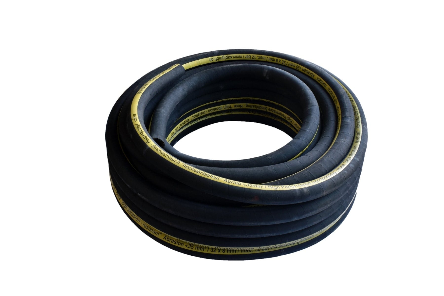 Professional sandblasting hose 32x8 mm abrasion <35mm³