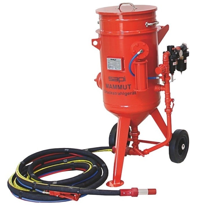 "Mammut 60 l" low-pressure blasting unit | inlet/outlet valve | pressure-regulated | Black Friday Deal