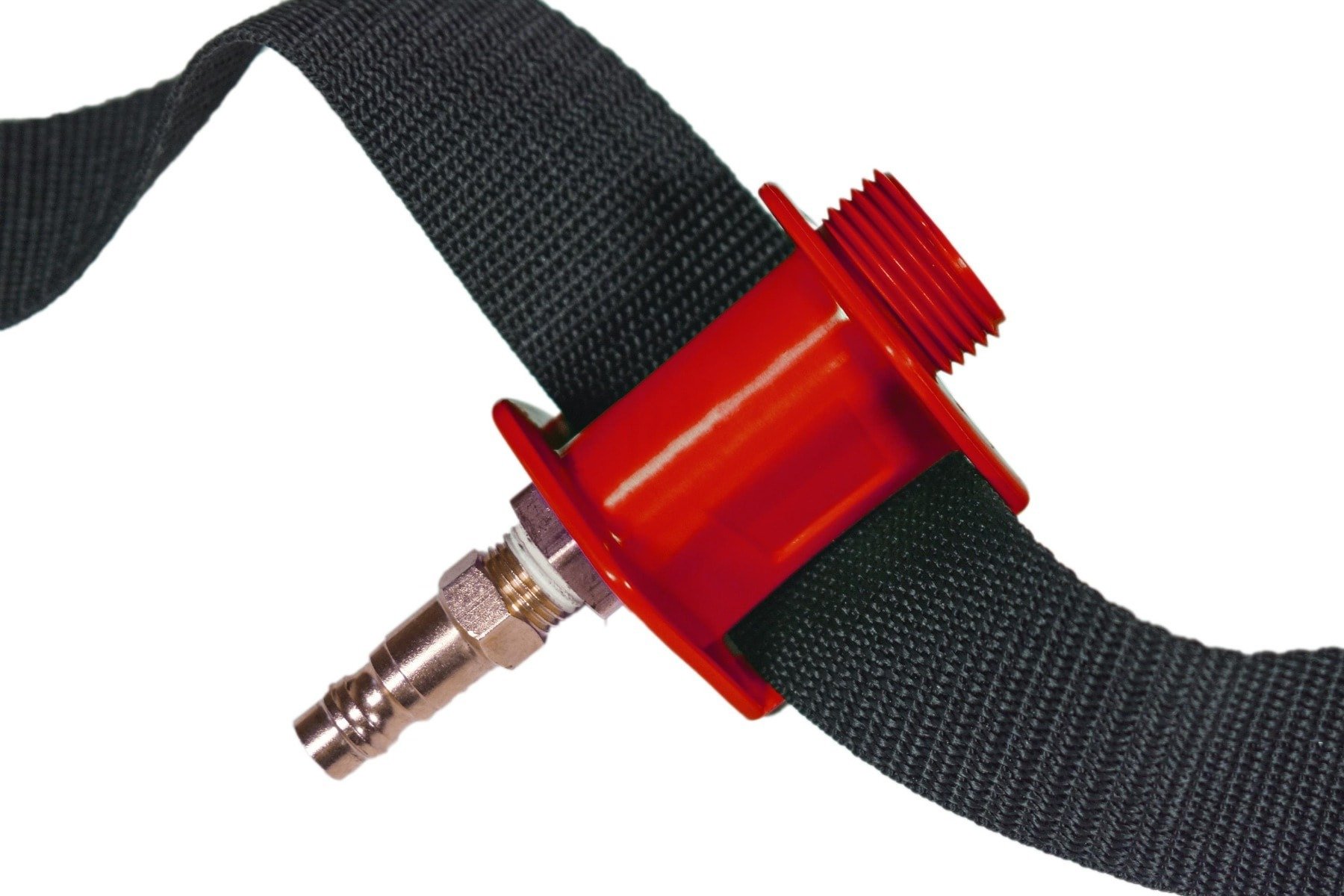 Air connection with belt for sandblasting helmet RED 2