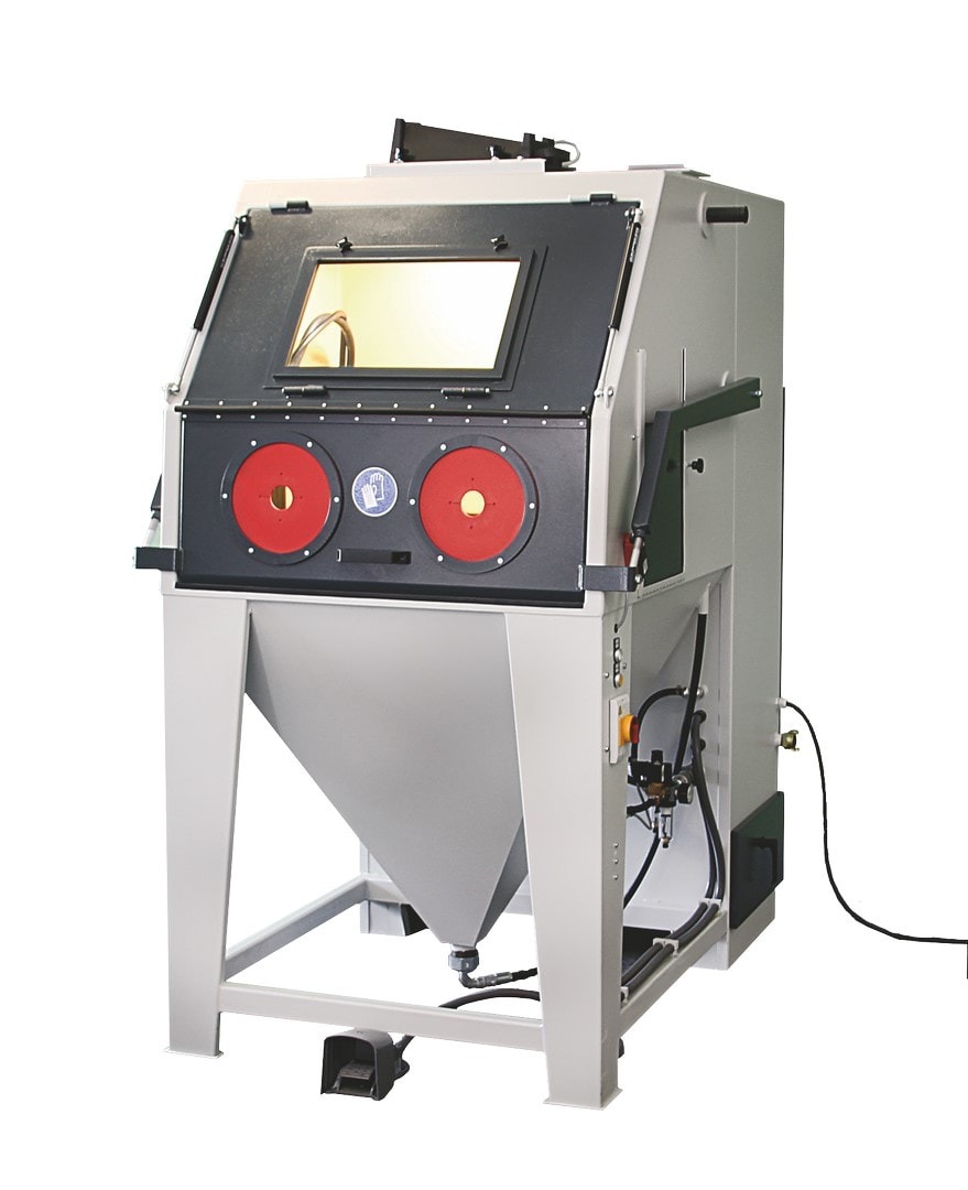 Büffel 100 | szafa do czyszczenia strumieniowego wtryskiwaczy | ze zintegrowanym systemem filtrów nabojowych