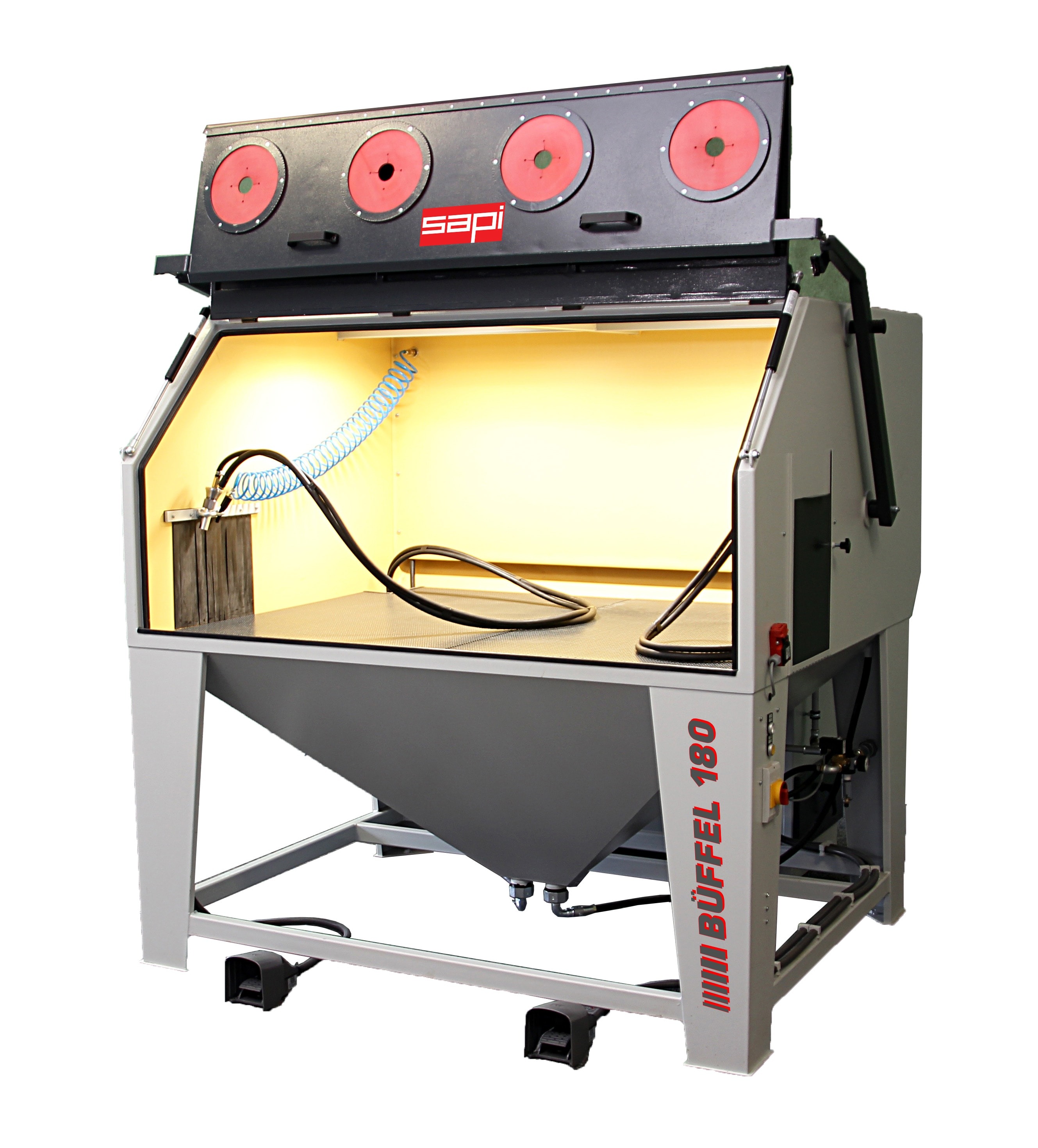 B&uuml;ffel 180 | Cabina di sabbiatura a iniettore | con sistema di filtrazione a cartucce integrato