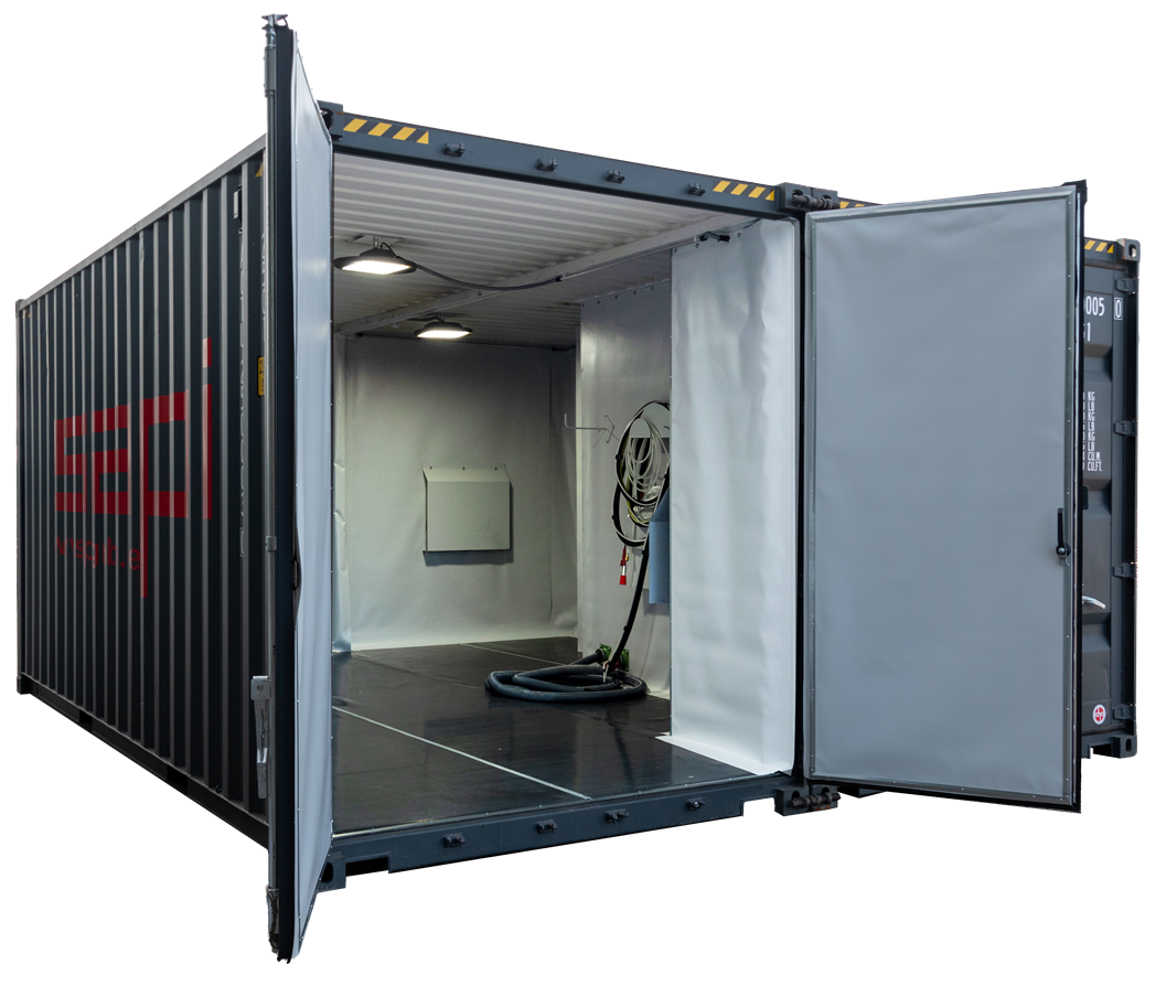 BASIC TWO- Sandstrahl Sandstrahl-Container 20 fuß - HIGH CUBE