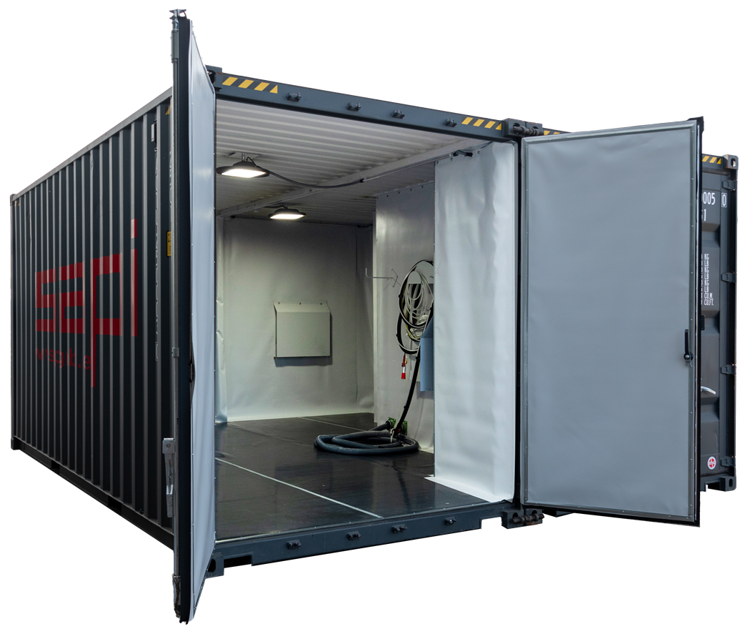 BASIC TWO- Sandstrahl Sandstrahl-Container 20 fuß - HIGH CUBE