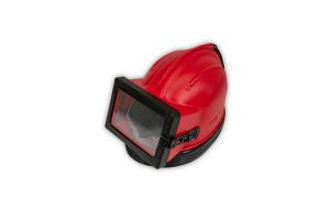 Sandblasting helmet RED 1 with nylon cape