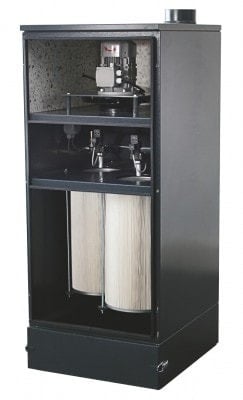 Colector con filtro de cartuchos PC2, 20 m² de superficie filtrante, para chorro de arena