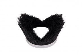 Dust collection brushes, angle 90 ° inside, Dino-Junior small for sandblasting hose 16x7 mm