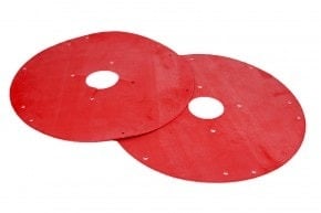 Rubber rosettes for blasting cabins