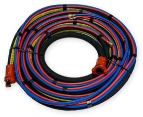 Sandblasting hose extension 25x7 mm cpl. mounted for sanblasting machines with ventilation