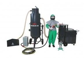 Sandblasting machine 200 liter | with cyclone and abrasive vacuum cleaner