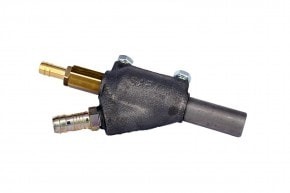 Small sandblasting head cpl. with hard metal nozzle and air nozzle