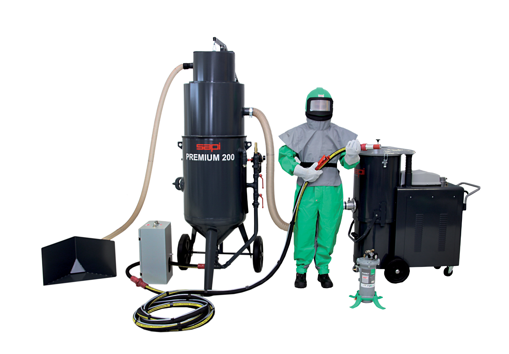 Tlačni uređaj za pjeskarenje 200 l s pripremom abrazivnog sredstva