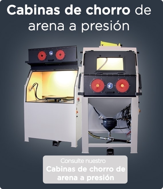 Cabinas de chorro de arena a presión